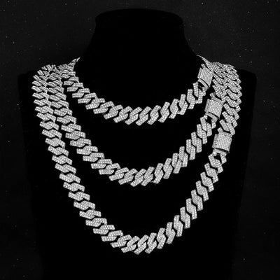 15mm Cuban Necklace Gold Plated Cuban Link Chain Mens Jewelry Hip Hop Style Statement Piece