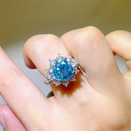 3 Carat Moissanite Zircon 925 Sterling Silver Ring Elegance