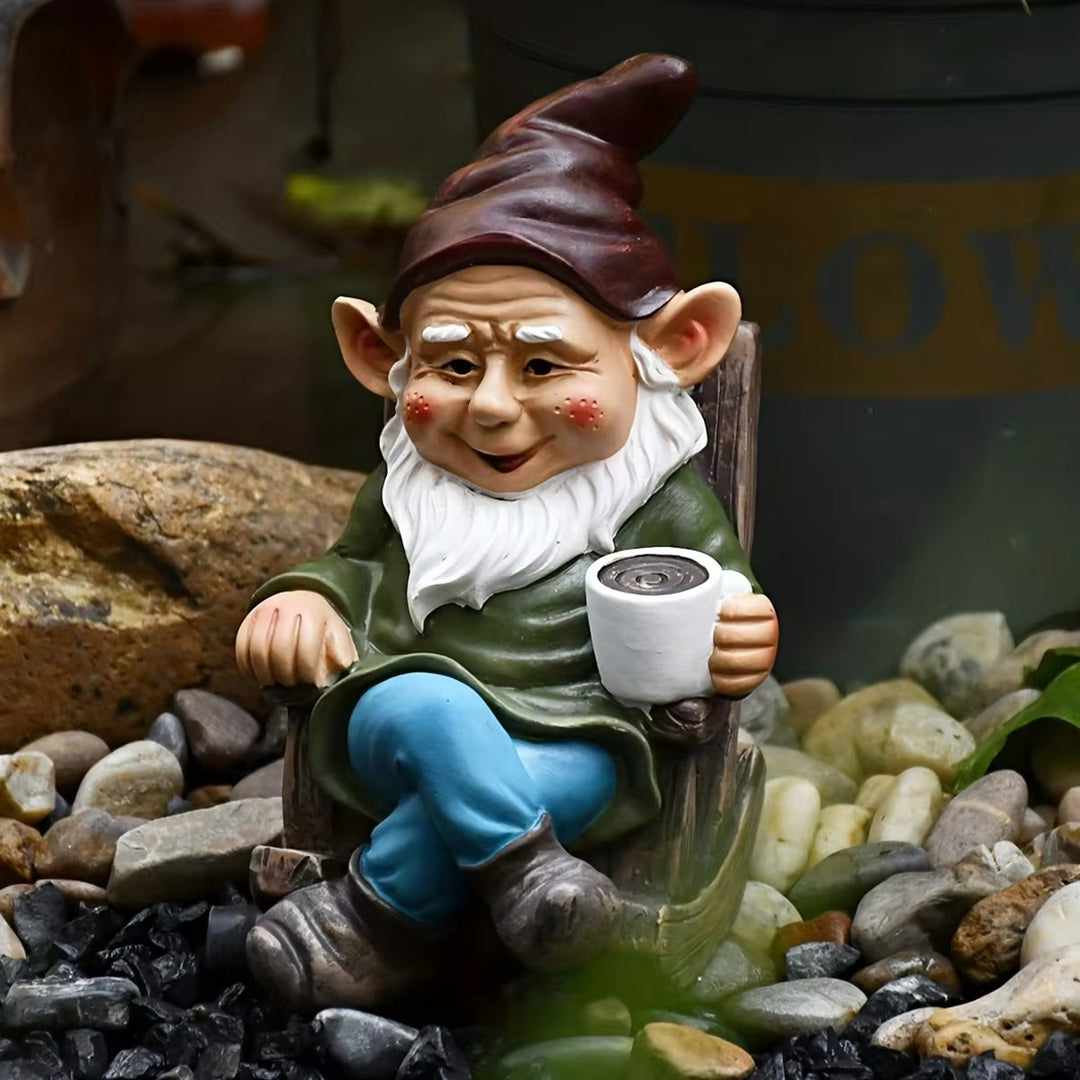 Gnome Dwarf Rocking Chair Ornament