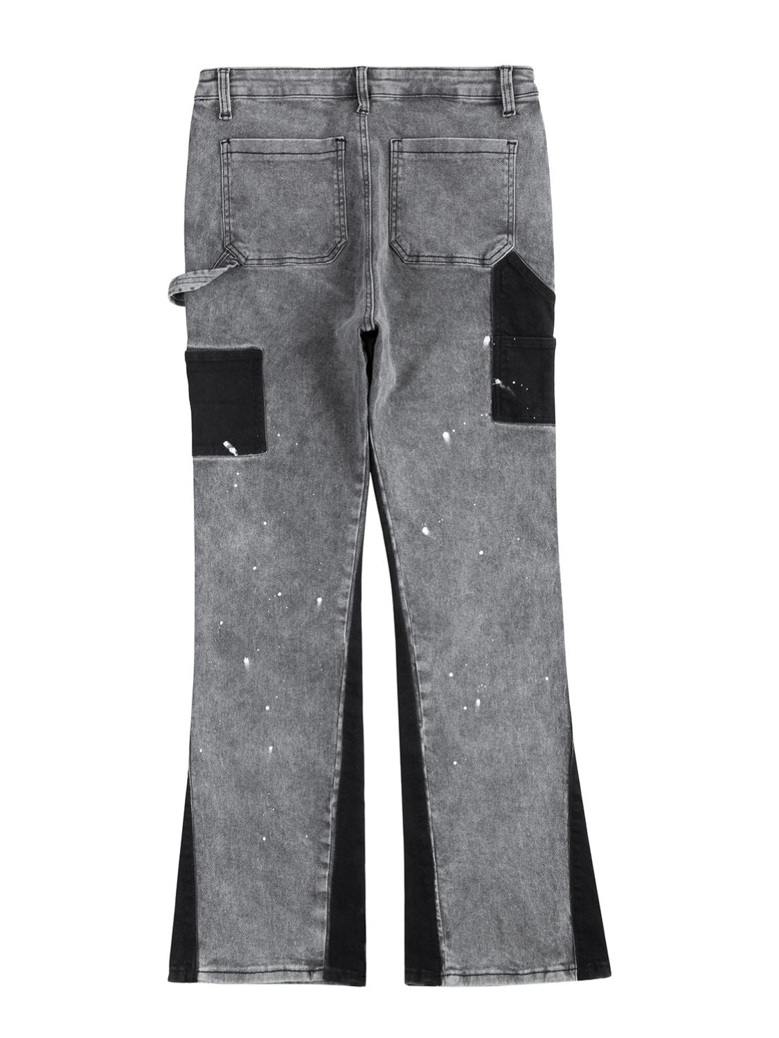 Men's Contrast Washed Bootcut Jeans for Casual Style