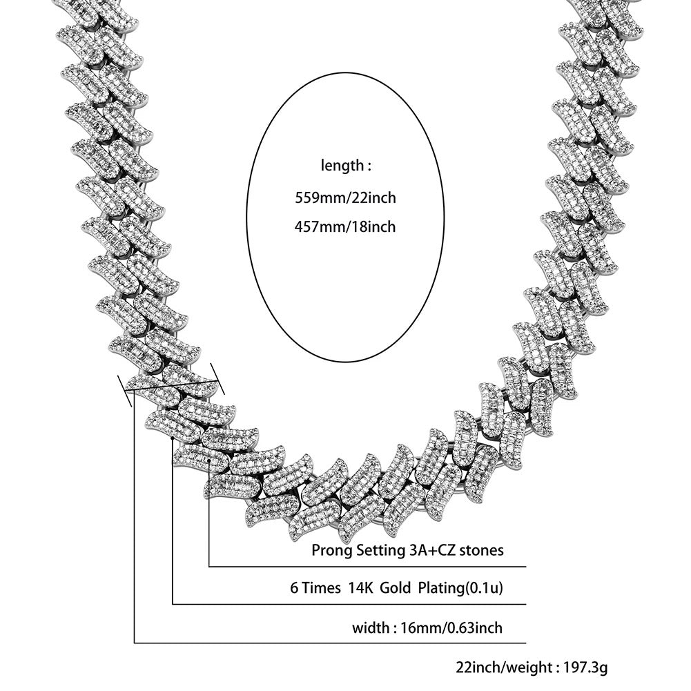 16mm Cuban Necklace-Bracelet Set