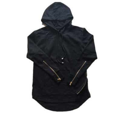 Vintage Loose-Fit Zipper Hoodie for Men Soft Cotton Sweatshirt