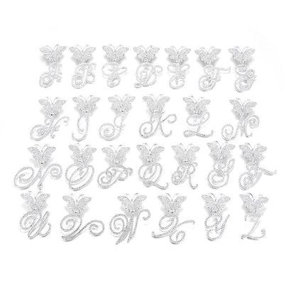 18inch  Cuban Chain Butterfly Letter Full Diamond Pendant Cuban Chain Personalized Exaggerated Thick Chain Hiphop Jewelry