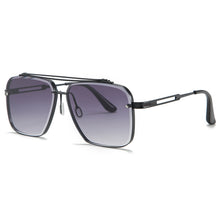 Trendy Metallic Full Frame Sunglasses for Men with Double Beam Design