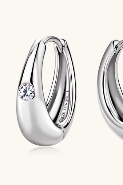 Moissanite Petite Earrings close-up sparkle detail
