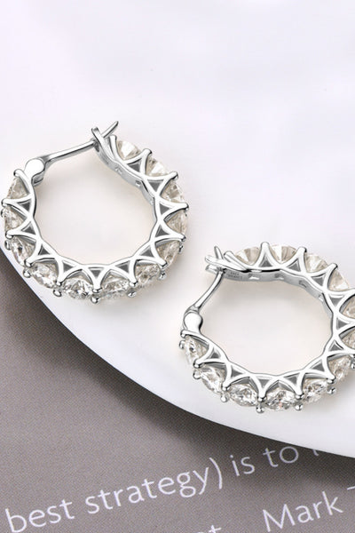7.2 Carat Moissanite 925 Sterling Silver Earrings for Elegance