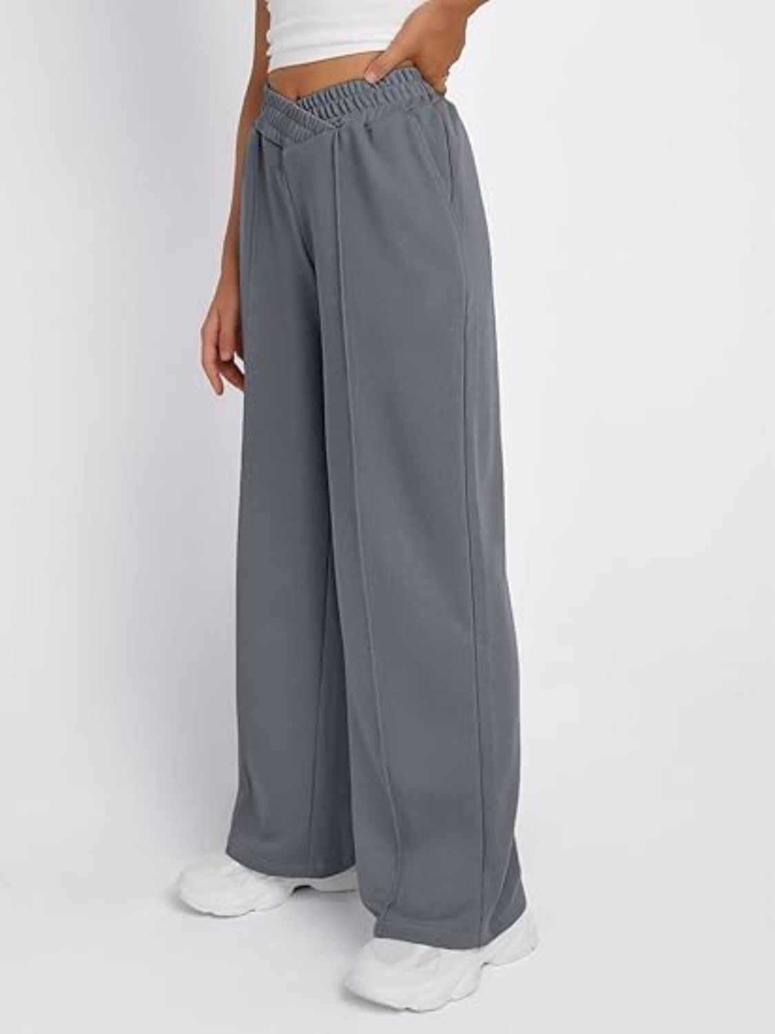 Elastic Waist Wide Leg Pants for Comfortable Chic Style