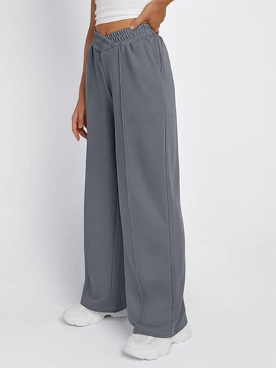 Elastic Waist Wide Leg Pants for Comfortable Chic Style