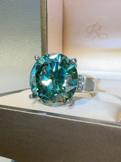 20 Carat Moissanite 925 Sterling Silver Ring for Women