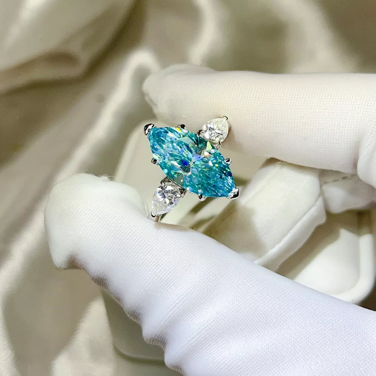 6 Carat 925 Sterling Silver Moissanite Ring