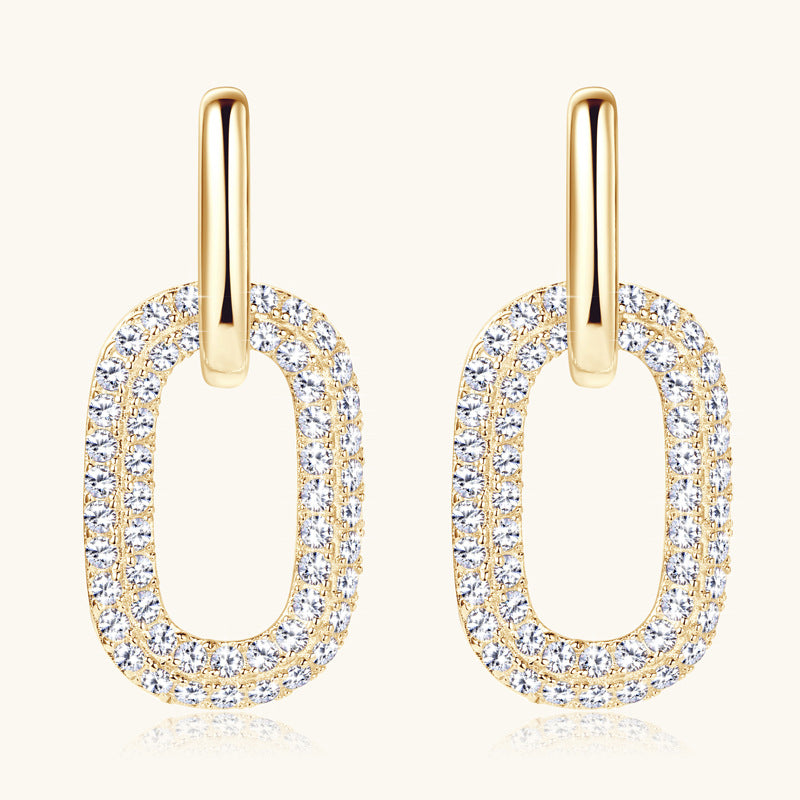 2.16 Carat Moissanite 925 Sterling Silver Earrings Set