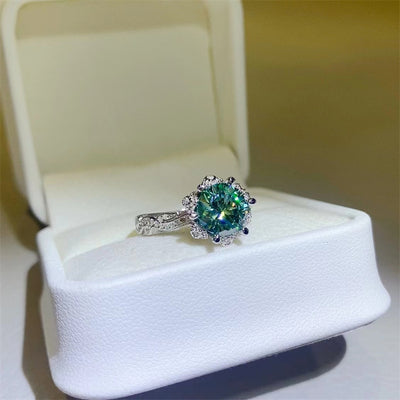 2 Carat Moissanite 925 Sterling Silver Ring for Elegance