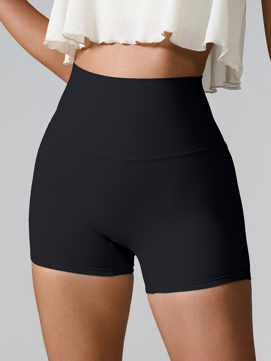 Chic High Waist Performance Shorts for Active Women