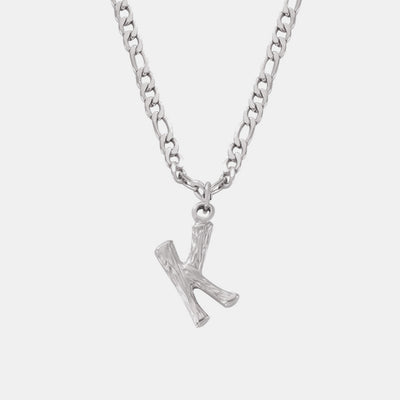 Customizable Titanium Steel Letter Pendant Necklace Monogram Jewelry Personalize Initials Gift For Women And Men