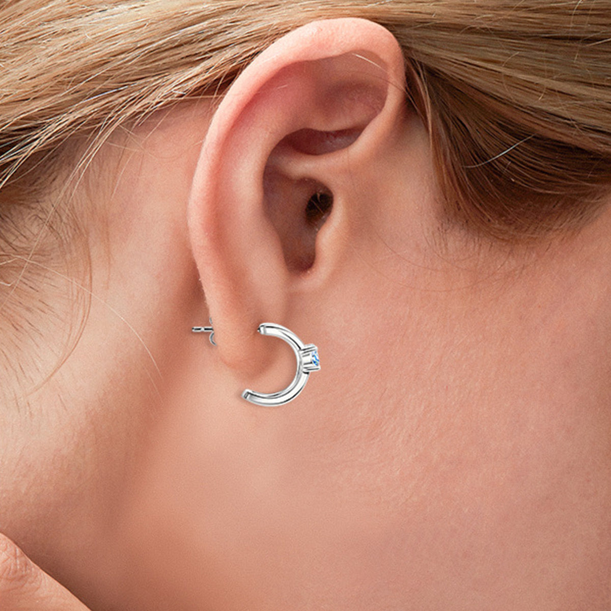 Moissanite D-Color Earrings, 0.84ct