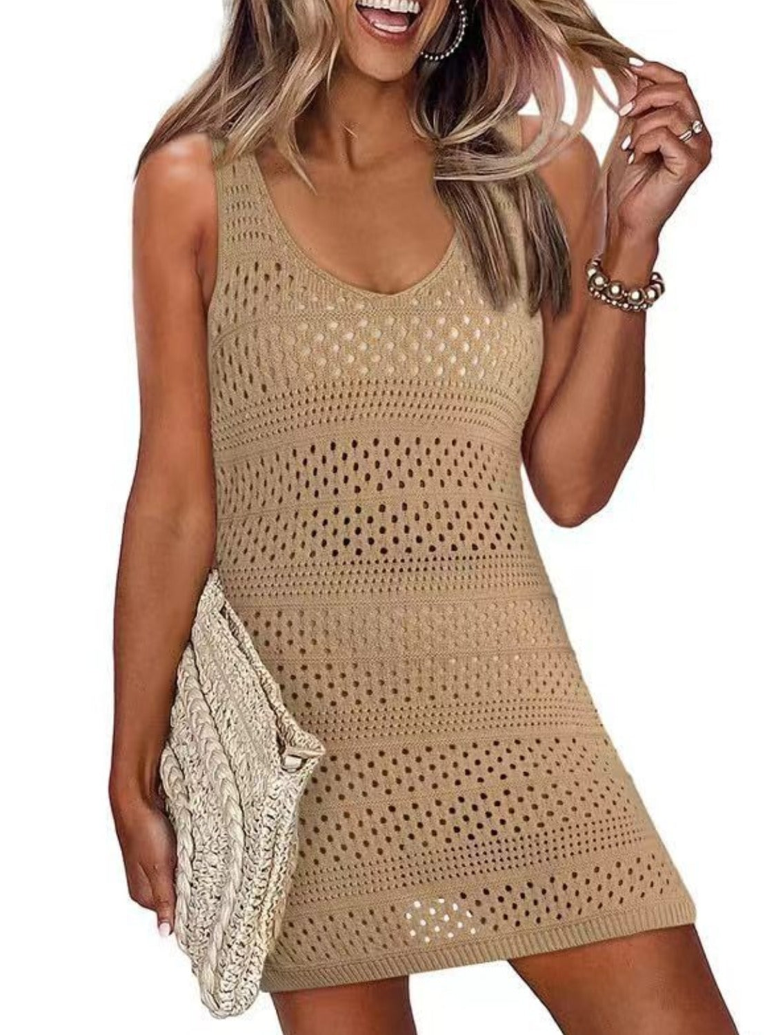 Sublime Sheer Scoop Neck Poolside Cover-Up for Women