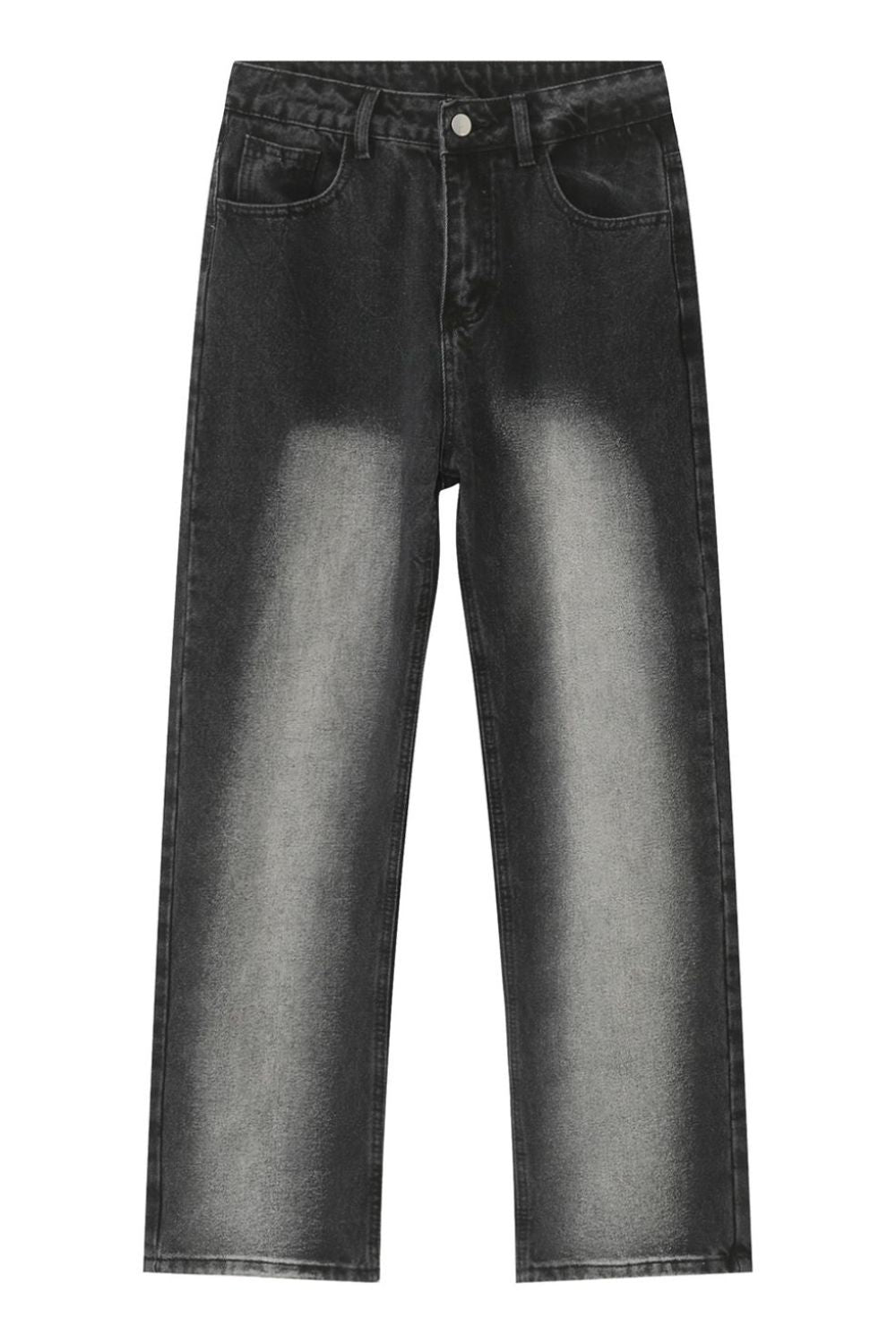Men's Washed Straight Leg Jeans for Casual Everyday Wear