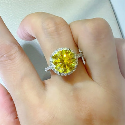 Stunning 3 Carat Moissanite Zircon 925 Sterling Silver Ring