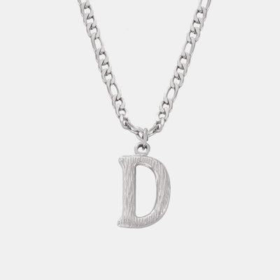 Customizable Titanium Steel Letter Pendant Necklace Monogram Jewelry Personalize Initials Gift For Women And Men