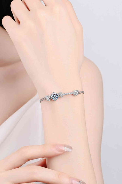 2 Carat Moissanite 925 Sterling Silver Bracelet for Elegance