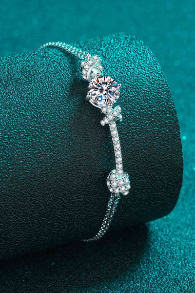 2 Carat Moissanite 925 Sterling Silver Bracelet for Elegance