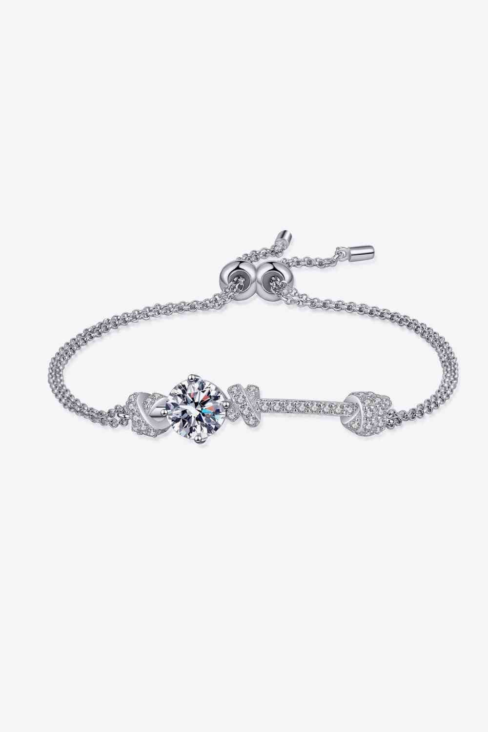 2 Carat Moissanite 925 Sterling Silver Bracelet for Elegance