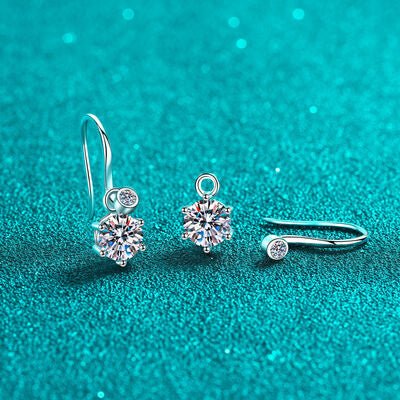 2 Carat Moissanite 925 Sterling Silver Earrings for Women