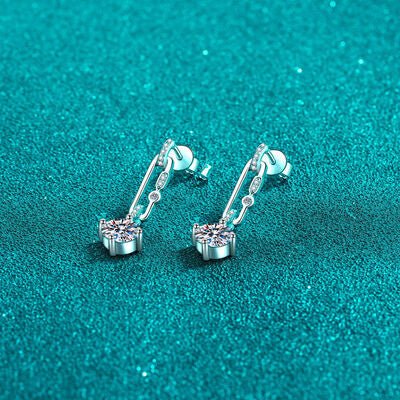 2 Carat Moissanite 925 Sterling Silver Earrings for Elegance