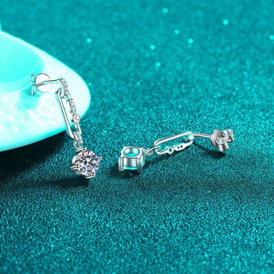 2 Carat Moissanite 925 Sterling Silver Earrings for Elegance