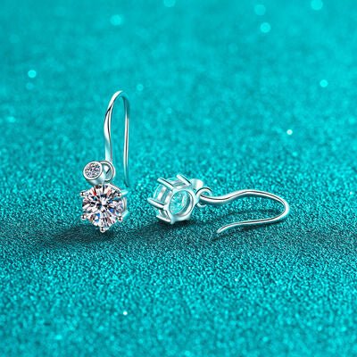 2 Carat Moissanite 925 Sterling Silver Earrings for Women