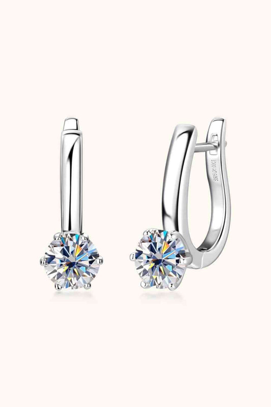 2 Carat Moissanite 925 Sterling Silver Earrings for Luxury
