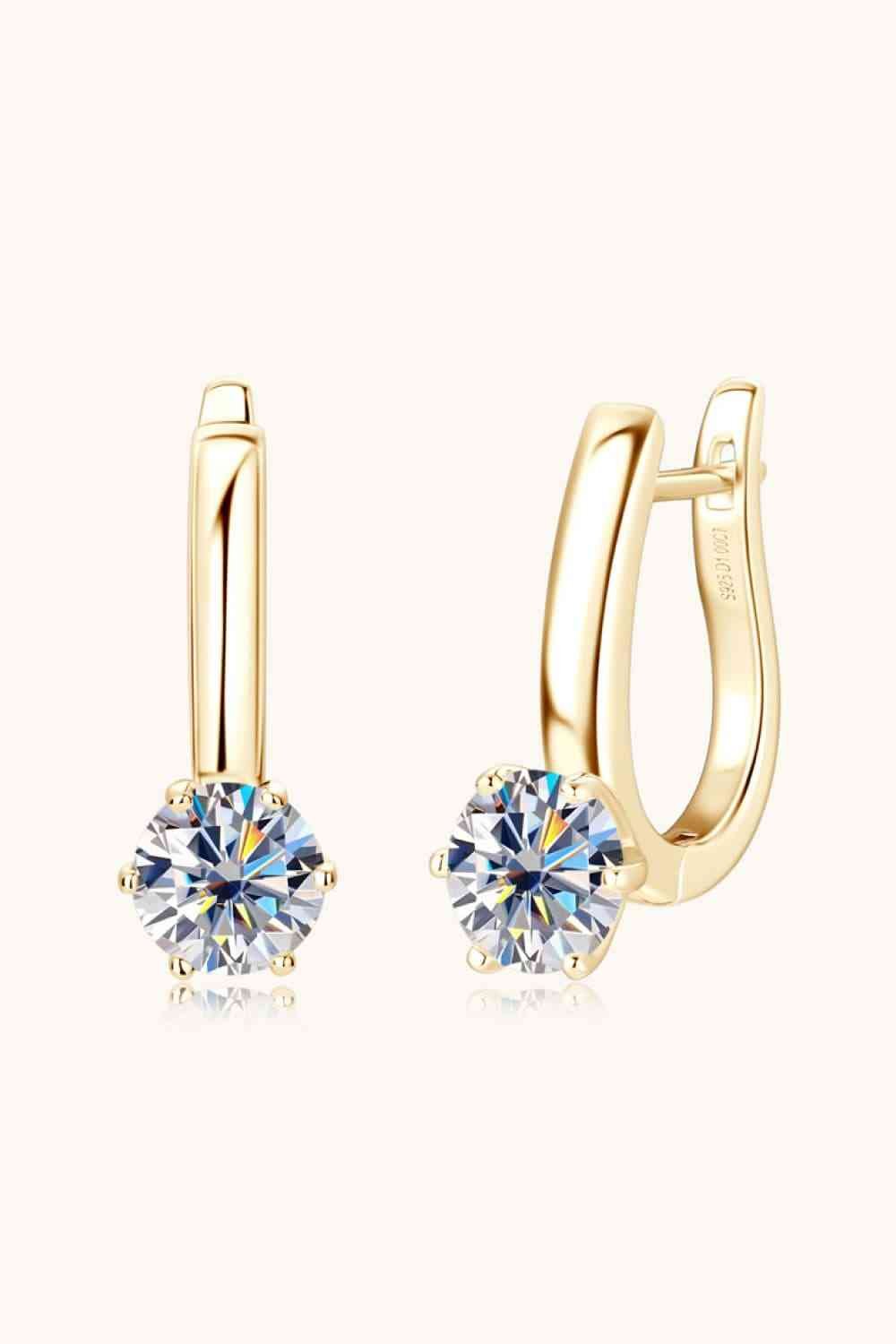 2 Carat Moissanite 925 Sterling Silver Earrings for Luxury