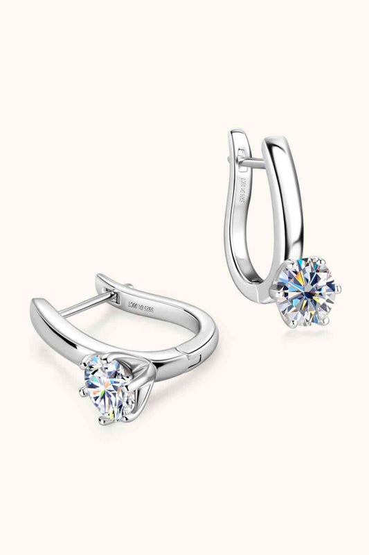 2 Carat Moissanite 925 Sterling Silver Earrings for Luxury