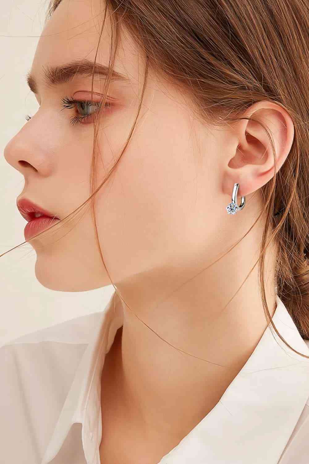 2 Carat Moissanite 925 Sterling Silver Earrings for Luxury