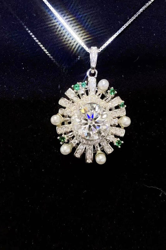 2 Carat Moissanite Necklace, Gift Boxed