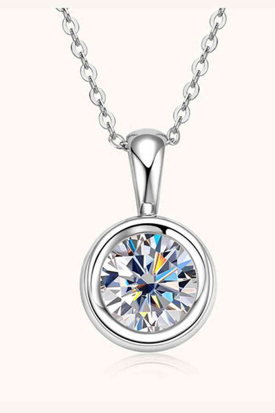 2 Carat Moissanite Gold & Platinum Necklace
