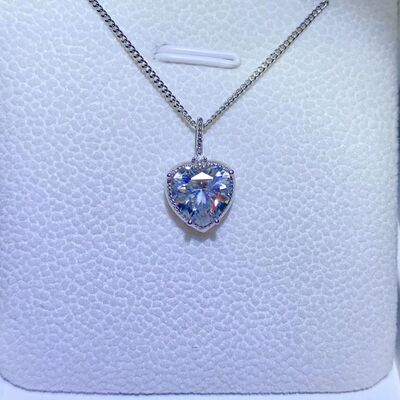 2 Carat Moissanite Necklace, Statement Weight