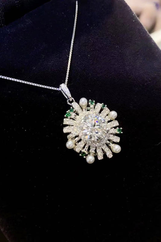 2 Carat Moissanite Necklace, Gift Boxed