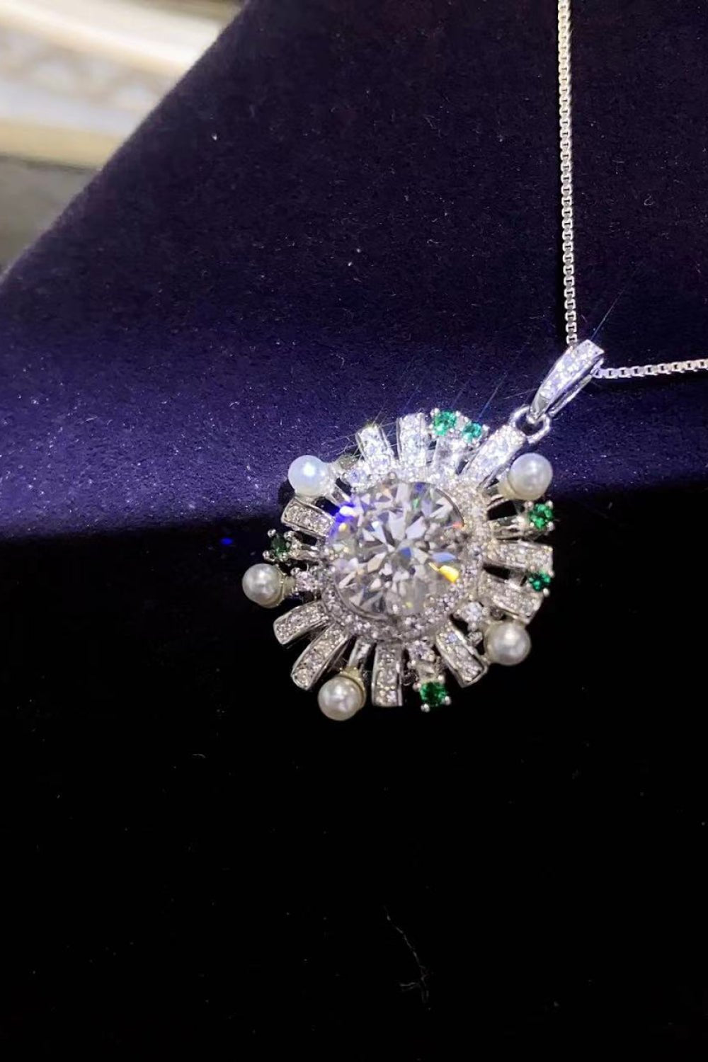 2 Carat Moissanite Necklace, Gift Boxed