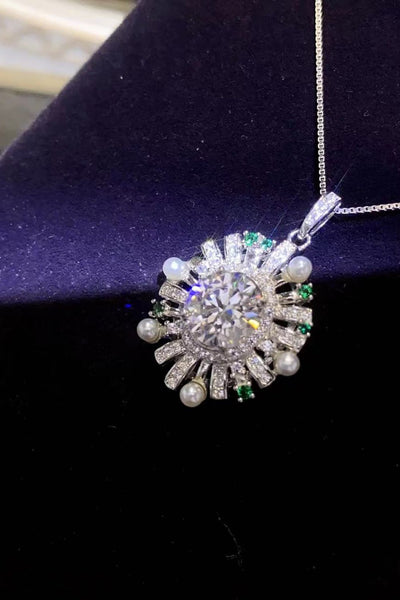 2 Carat Moissanite Necklace, Gift Boxed