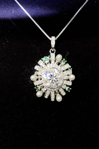 2 Carat Moissanite Necklace, Gift Boxed