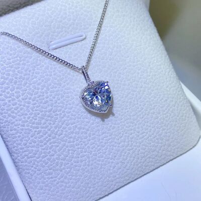 2 Carat Moissanite Necklace, Statement Weight