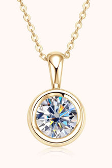 2 Carat Moissanite Gold & Platinum Necklace