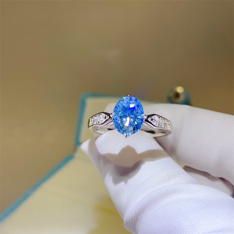 2 Carat Moissanite 925 Sterling Silver Ring for Elegance
