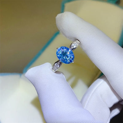 2 Carat Moissanite 925 Sterling Silver Ring for Elegance