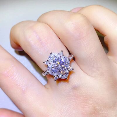 2 Carat Moissanite 925 Sterling Silver Ring for Elegance