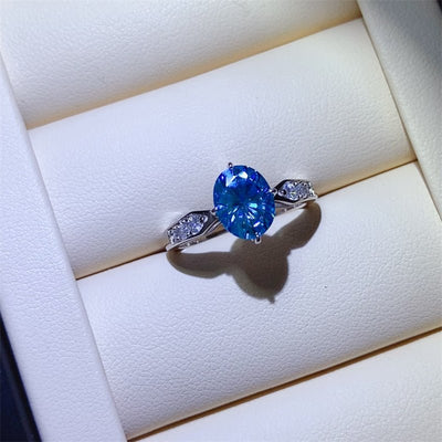 2 Carat Moissanite 925 Sterling Silver Ring for Elegance