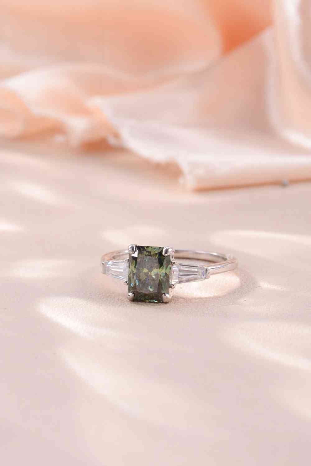 Elegant 2 Carat Moissanite 925 Sterling Silver Ring