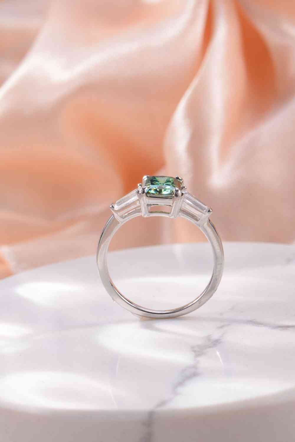 Elegant 2 Carat Moissanite 925 Sterling Silver Ring