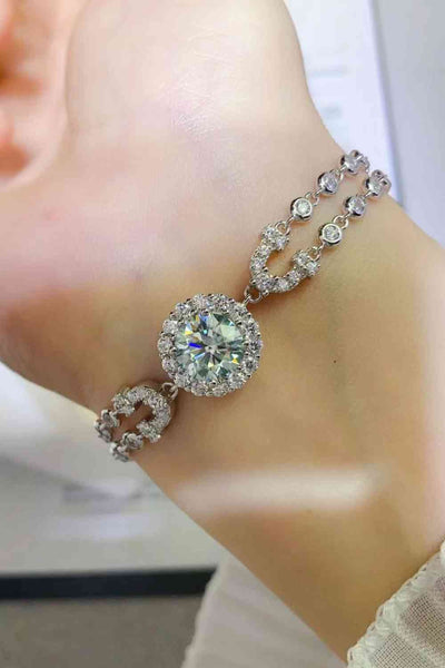 2 Carat Moissanite Double-Layered Bracelet for Elegance